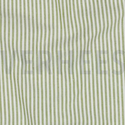 GARENGEVERFD POPLIN STREPEN 3MM OUDLIME (hover)