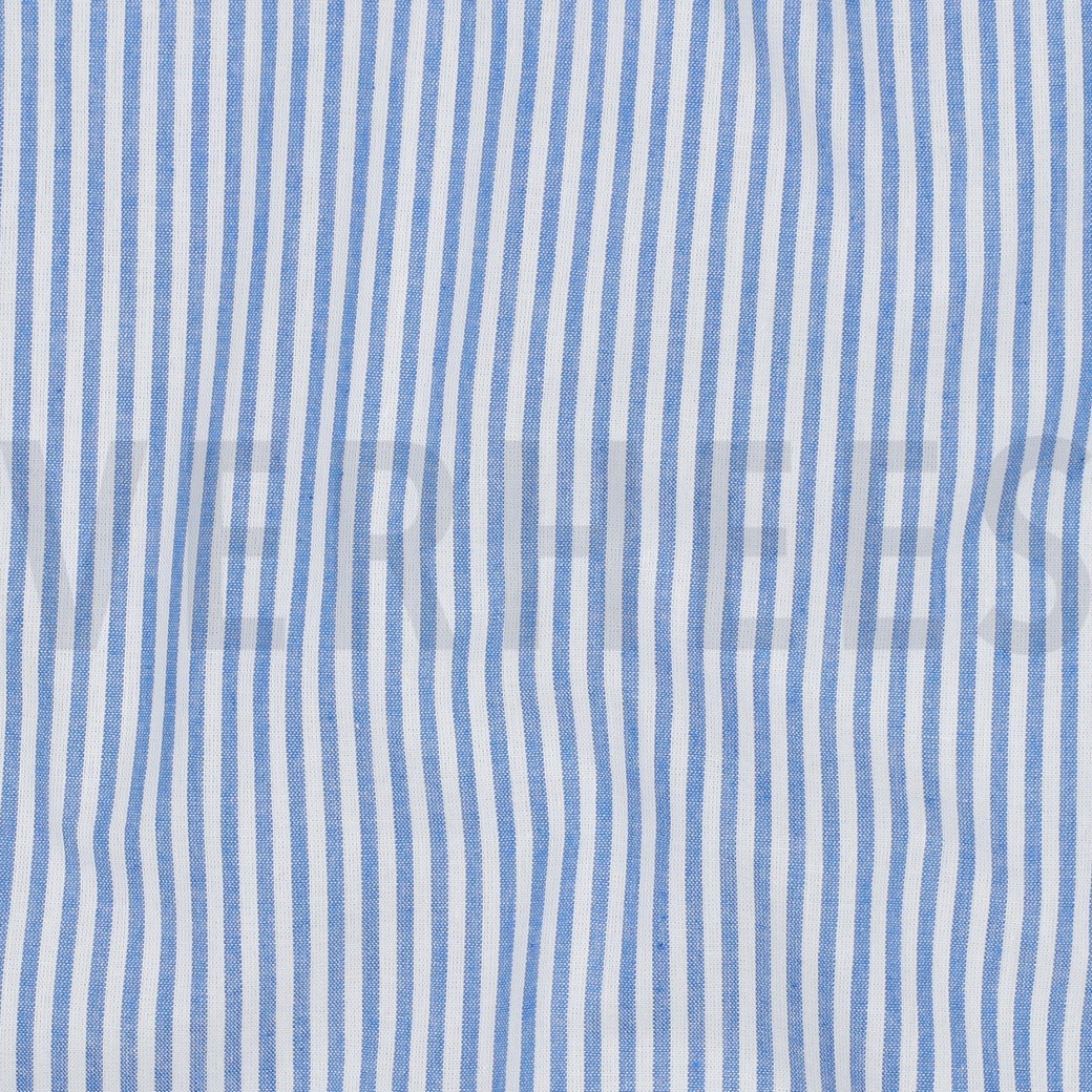GARENGEVERFD POPLIN STREPEN 3MM HEMELSBLAUW (hover)