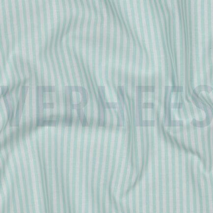 GARENGEVERFD POPLIN STREPEN 3MM MINT (hover)