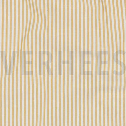 GARENGEVERFD POPLIN STREPEN 3MM OKER (hover)