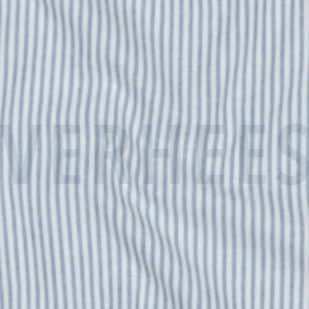 GARENGEVERFD POPLIN STREPEN 3MM BLAUW (hover)