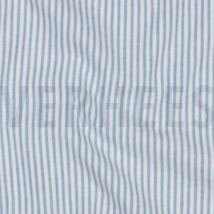 GARENGEVERFD POPLIN STREPEN 3MM BLAUW (hover)