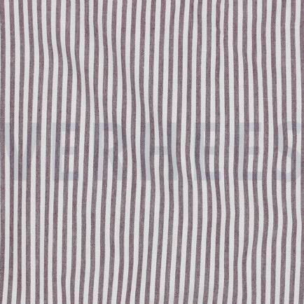 GARENGEVERFD POPLIN STREPEN 3MM AUBERGINE (hover)