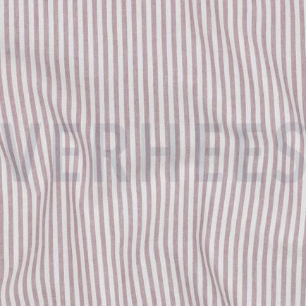 GARENGEVERFD POPLIN STREPEN 3MM MAUVE (hover)