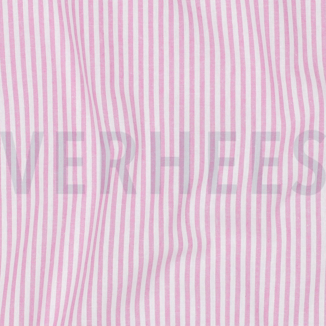 GARENGEVERFD POPLIN STREPEN 3MM ROZE (hover)