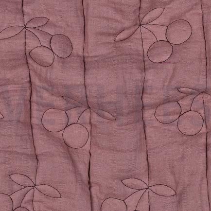 DOUBLE GAUZE GEWATTEERD KERSEN MAUVE (hover)