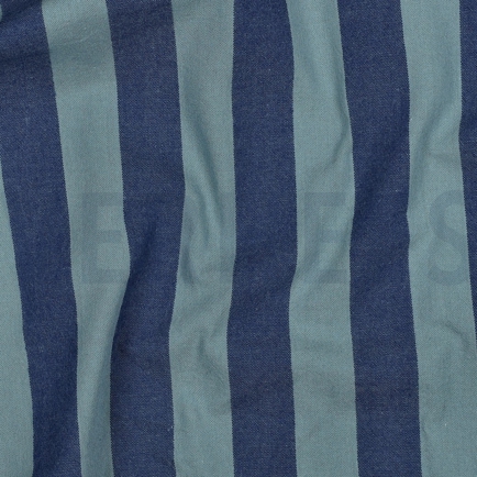 KATOEN GARENGEVERFD STREPEN BLAUW/GREEN (hover)