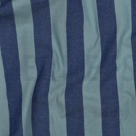 KATOEN GARENGEVERFD STREPEN BLAUW/GROEN (hover)