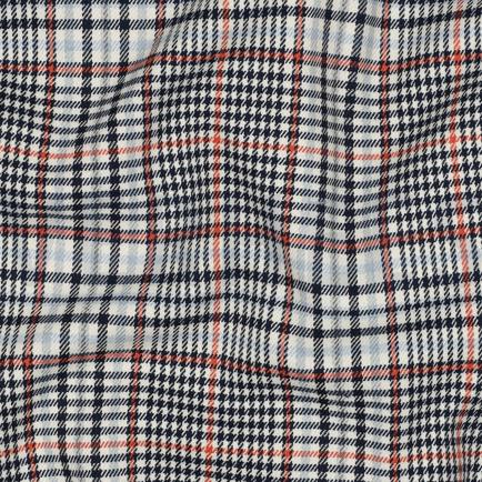 TARTAN CHECK ECRU/NAVY/ORANGE (hover)