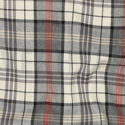 TARTAN CHECK ECRU/GREY/ORANGE (hover)