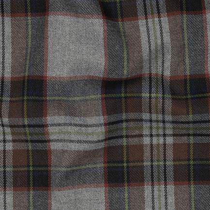 TARTAN CHECK GREY/BROWN/LIME (hover)