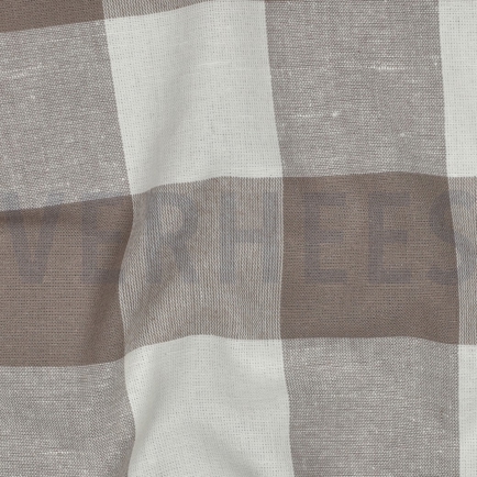 COTTON YARN DYED STRIPES & CHECKS BEIGE (hover)