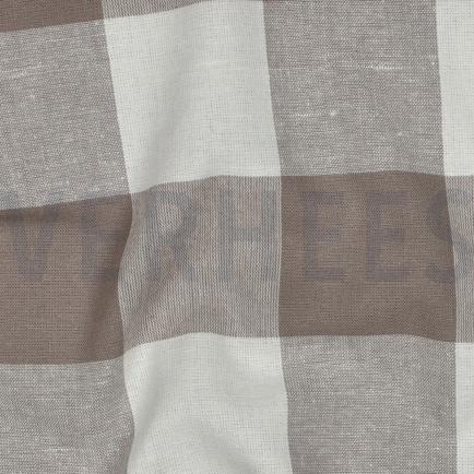 BAUMWOLLE GARNGEFÄRBT STREIFEN & KAROS BEIGE (hover)