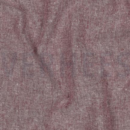 BAUMWOLLE GARNGEFÄRBT STREIFEN & KAROS AUBERGINE (hover)