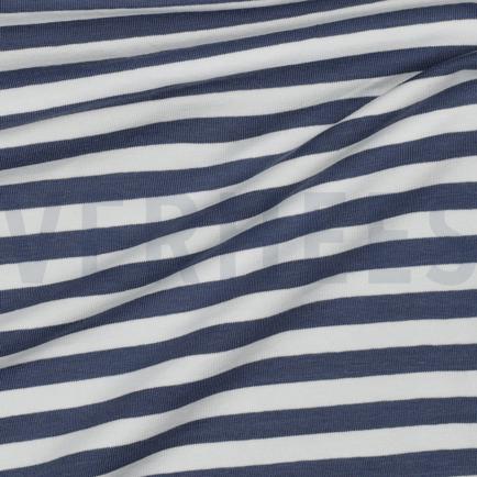 JERSEY GARENGEVERFD STREPEN JEANSBLAUW (hover)