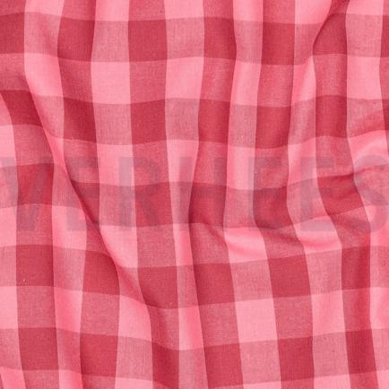 COTTON YARN DYED CHECKS MAUVE/ BURGUNDY (hover)