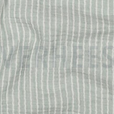 DOUBLE GAUZE YARN DYED STRIPES OLD GREEN (hover)