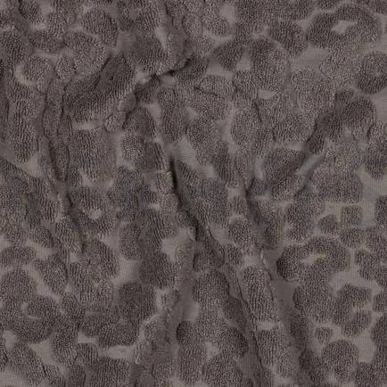 COTTON TOWELLING KNIT ANIMAL SKIN TAUPE (hover)