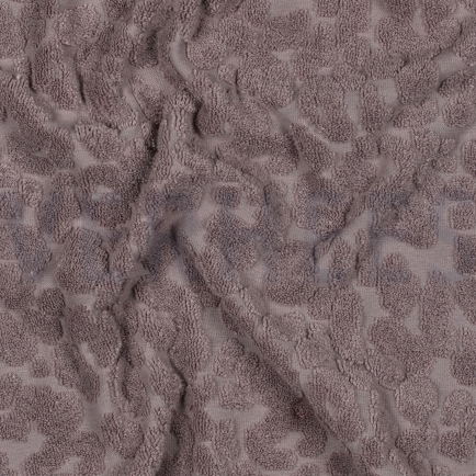 BAUMWOLLE FROTTEE GESTRICKT TIERHAUT MAUVE (hover)