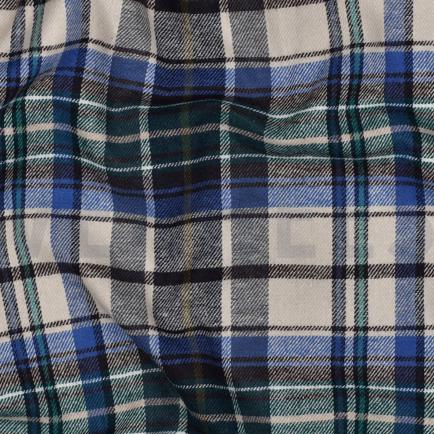 COTTON YARN DYED BRUSHED CHECKS BLUE (hover)