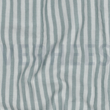 MUSSELIN GARNGEFÄRBT STREIFEN SALBEI (hover)