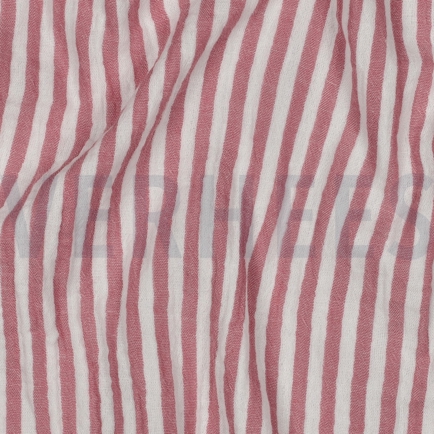MUSSELIN GARNGEFÄRBT STREIFEN ROSÉ (hover)