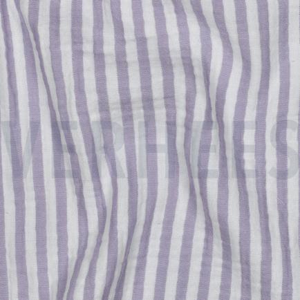 DOUBLE GAUZE YARN DYED STRIPES PURPLE (hover)