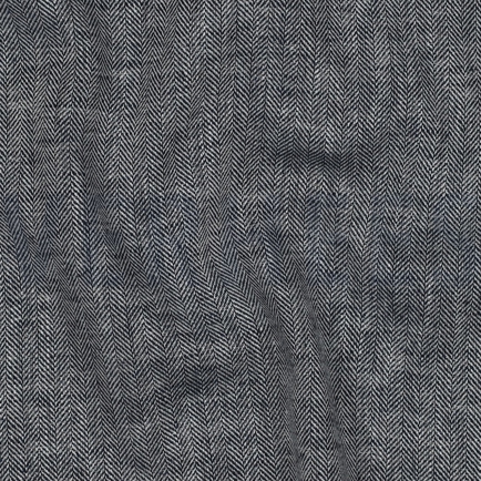 LEINEN BAUMWOLLE FISCHGRÄT MARINEBLAU (hover)