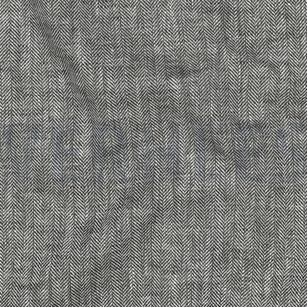 LINEN COTTON HERRINGBONE ARMY GREEN (hover)