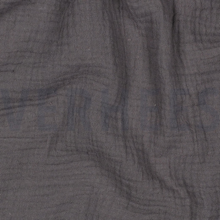 DOUBLE GAUZE GOTS DONKERGRIJS (hover)