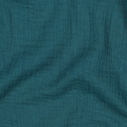 DOUBLE GAUZE GOTS DONKER CYAN (hover)