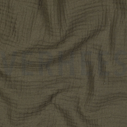 DOUBLE GAUZE GOTS DONKER MOSGROEN (hover)