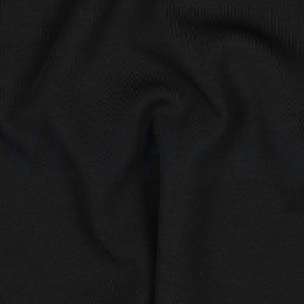 COTTON INTERLOCK JERSEY BLACK (hover)