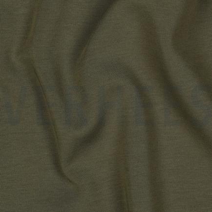 COTTON INTERLOCK JERSEY ARMY GREEN (hover)