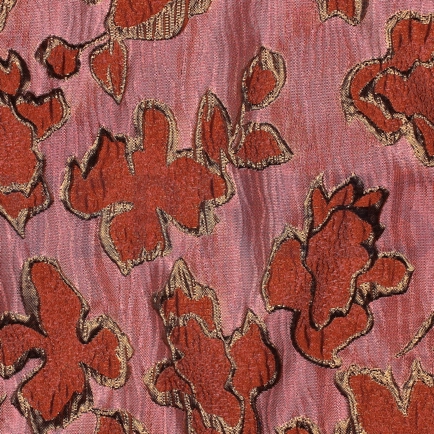 JACQUARD FLEURS ROSE (hover)