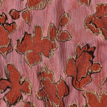 JACQUARD FLEURS ROSE (hover)