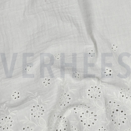 MUSSELIN EINSEITIGER RAND EINSEITIGE BOGENKANTE WEISS (hover)