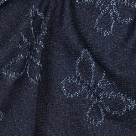 DENIM JACQUARD SCHMETTERLINGE BLAU (hover)