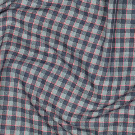 COTTON YARN DYED CHECKS TEAL (hover)