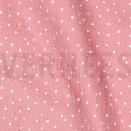 MUSSELIN KLEINE PUNKTE ROSÉ (hover)