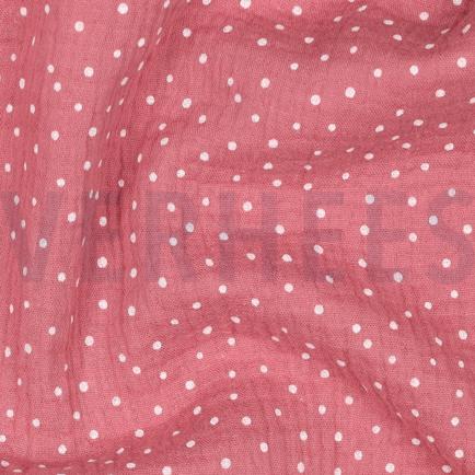 DOUBLE GAUZE KLEINE STIPPEN BLUSH (hover)