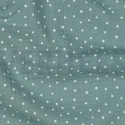 DOUBLE GAUZE KLEINE STIPPEN OUDGROEN (hover)