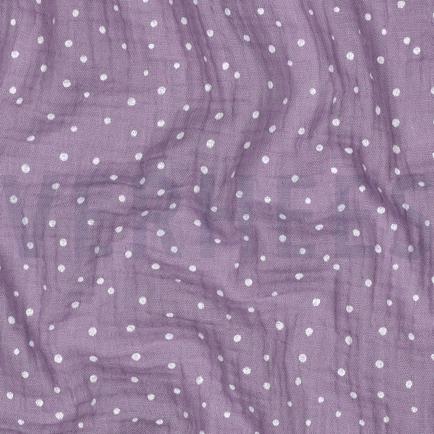 DOUBLE GAUZE KLEINE STIPPEN OUD MAUVE (hover)
