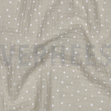 MUSSELIN KLEINE PUNKTE HELL SAND (hover)