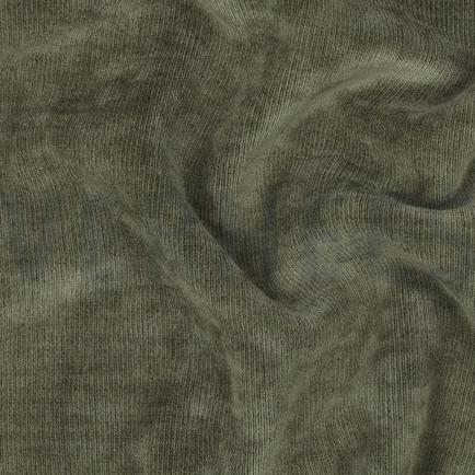 DOUBLE SIDED KNITTED VELOURS SHERPA ARMY GREEN (hover)