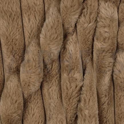 FAUX FUR STRIPES BEIGE (hover)