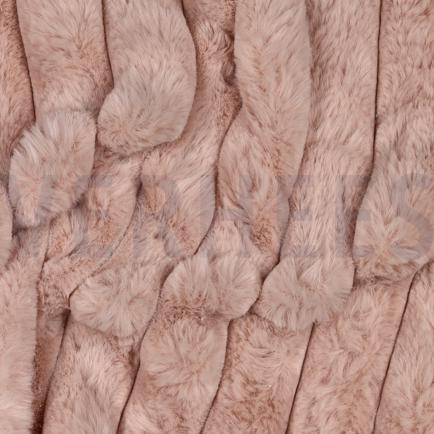 FAUX FUR STRIPES OLD ROSE (hover)