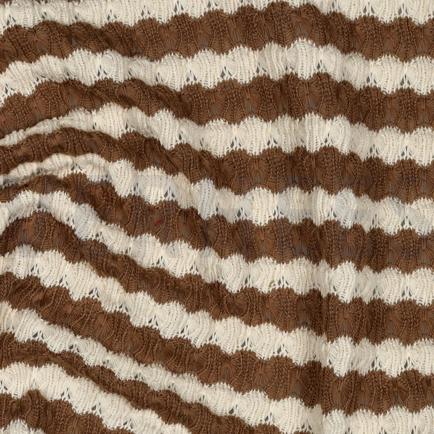 KNITTED JACQUARD STRIPES BROWN (hover)