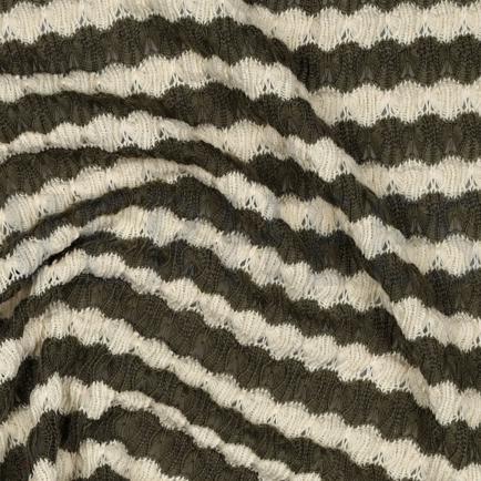 KNITTED JACQUARD STRIPES GREEN (hover)