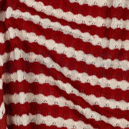 KNITTED JACQUARD STRIPES RED (hover)